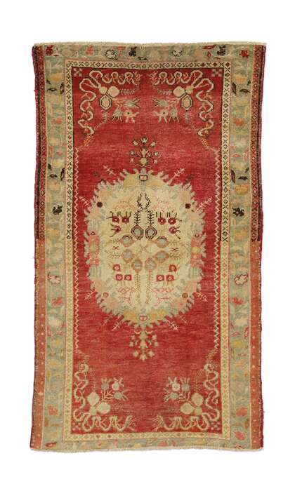 3 x 6 Vintage Turkish Oushak Rug 51400
