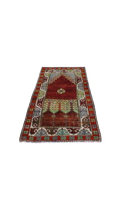 3 x 5 Vintage Turkish Oushak Prayer Rug 51776