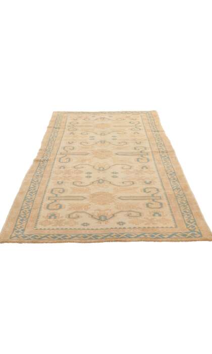 3 x 7 Vintage Turkish Oushak Rug 53675