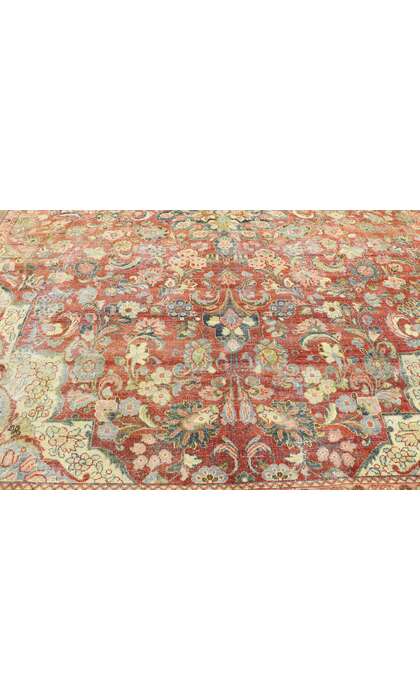 8 x 11 Distressed Antique Persian Mahal Rug 60951