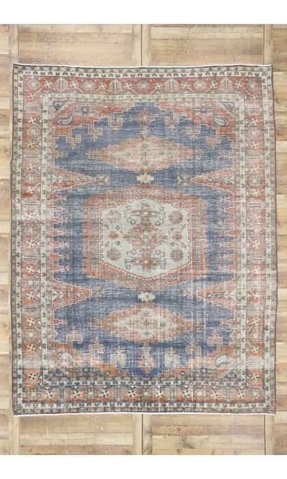 9 x 11 Distressed Vintage Persian Viss Rug 60967
