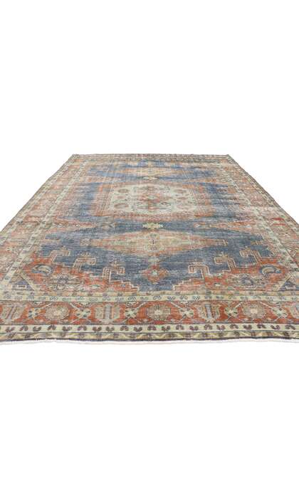 9 x 11 Distressed Vintage Persian Viss Rug 60967