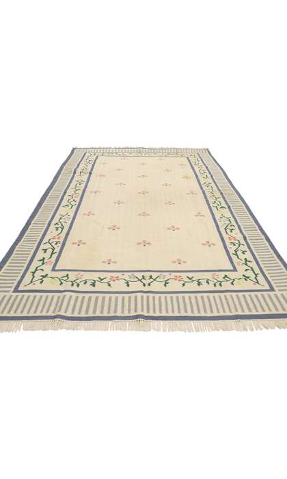 6 x 9 Vintage Indian Dhurrie Rug 77934