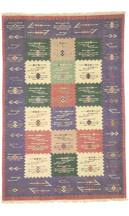 6 x 9 Vintage Oltenian Romanian Kilim Rug 77936
