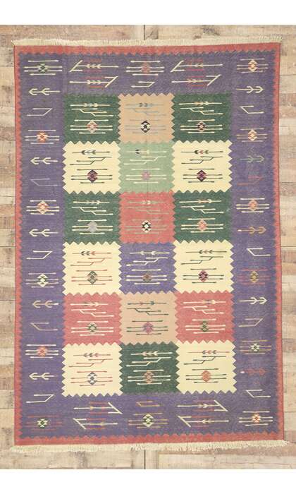 6 x 9 Vintage Oltenian Romanian Kilim Rug 77936