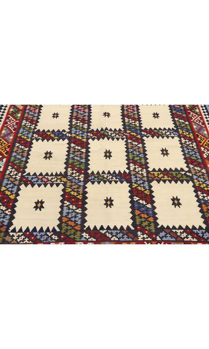5 x 10 Vintage Persian Bijar Kilim Rug 77941