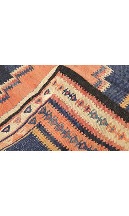 4 x 10 Vintage Persian Bijar Kilim Rug 77942