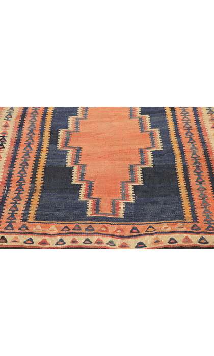 4 x 10 Vintage Persian Bijar Kilim Rug 77942