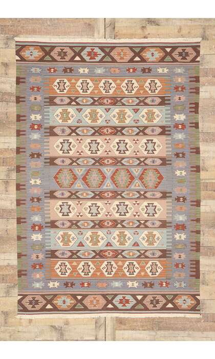 6 x 8 Vintage Persian Shiraz Rug 77946