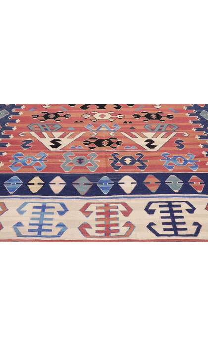 6 x 8 Vintage Persian Bijar Kilim Rug 77947