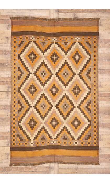 6 x 9 Vintage Afghan Maimana Kilim Rug 77948