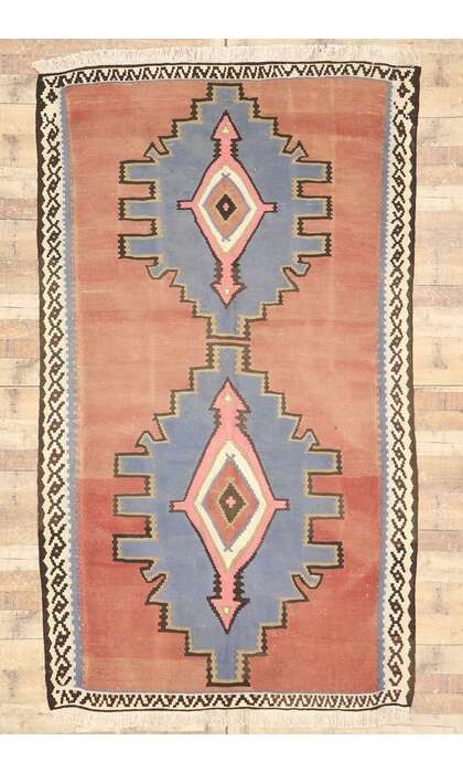 5 x 9 Vintage Persian Bijar Kilim Rug 77953