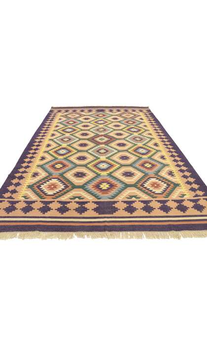 6 x 9 Vintage Afghan Maimana Kilim Rug 77957