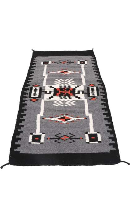 2 x 5 Vintage Storm Navajo Rug 77959
