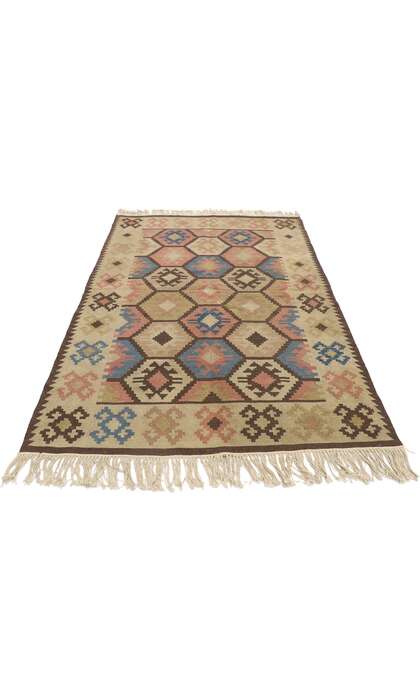 4 x 6 Vintage Persian Shiraz Kilim Rug 77970