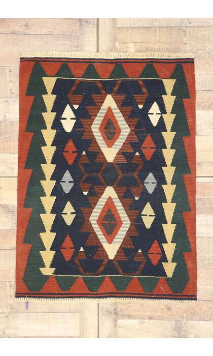 3 x 4 Vintage Persian Shiraz Kilim Rug 77975