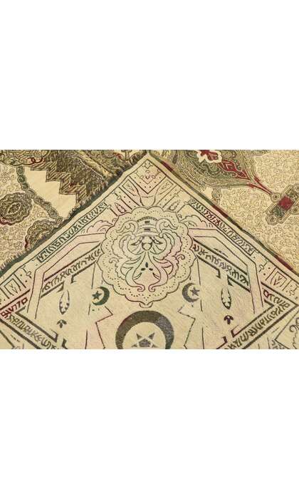 5 x 8 Vintage Granada Spanish Embroidered Textile 77984