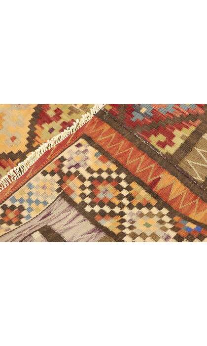 4 x 9 Vintage Persian Bijar Kilim Rug 78001