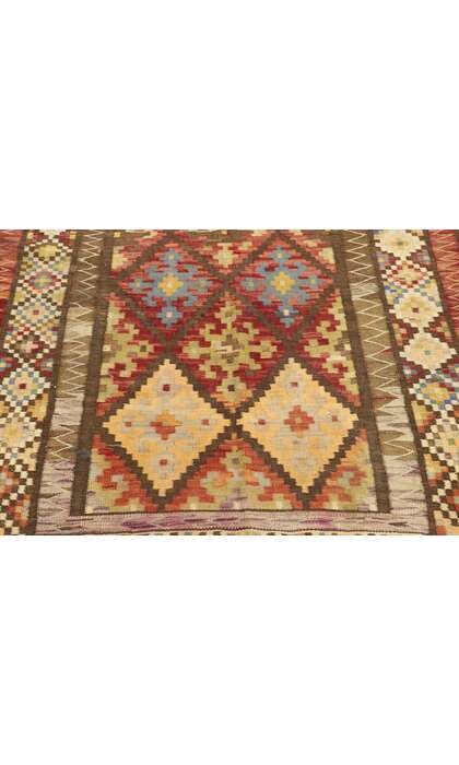 4 x 9 Vintage Persian Bijar Kilim Rug 78001