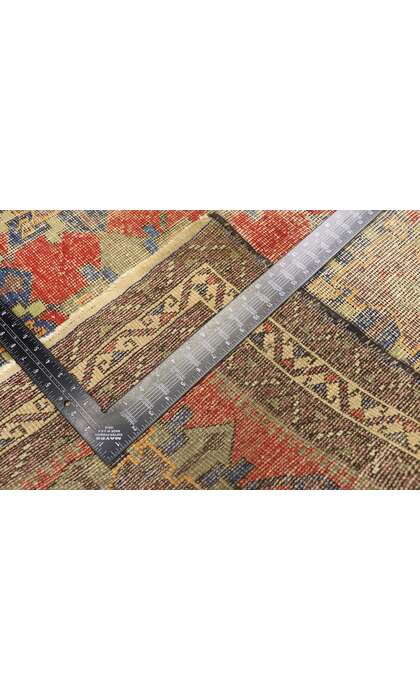 4 x 5 Antique-Worn Persian Karabagh Rug 78003