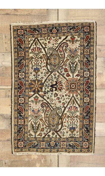 2 x 4 Vintage Persian Tabriz Rug 78004