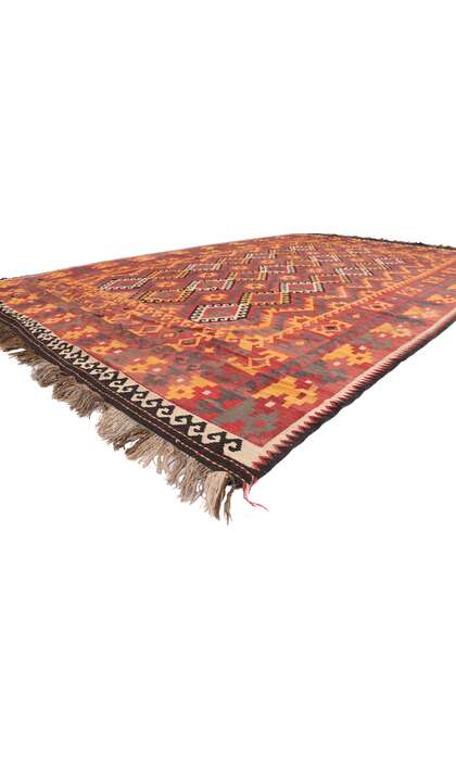 9 x 14 Vintage Afghan Maimana Kilim Rug 78008