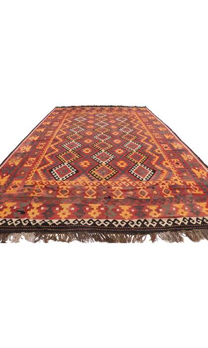 9 x 14 Vintage Afghan Maimana Kilim Rug 78008