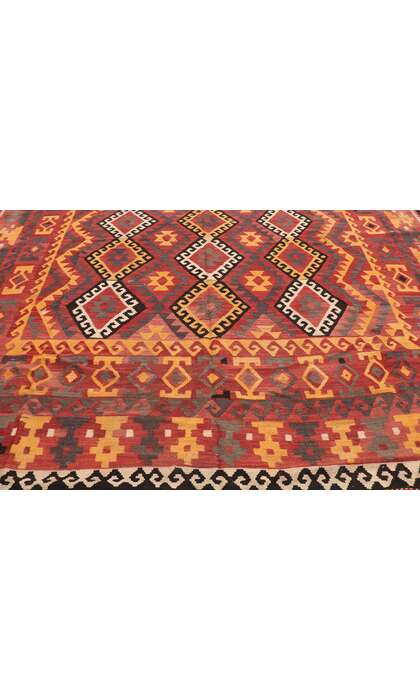 9 x 14 Vintage Afghan Maimana Kilim Rug 78008