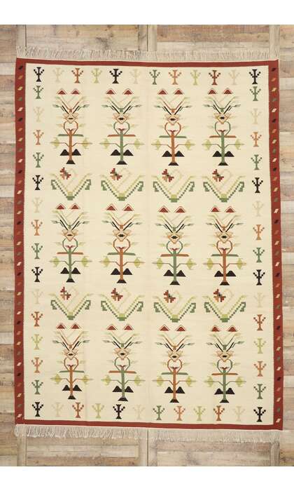 9 x 12 Vintage Romanian Kilim Rug 78014