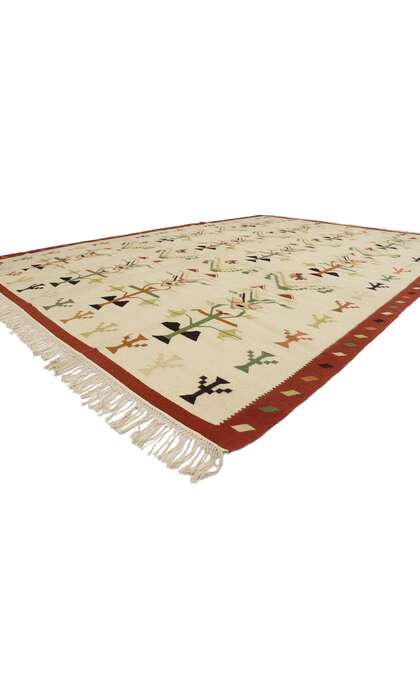 9 x 12 Vintage Romanian Kilim Rug 78014