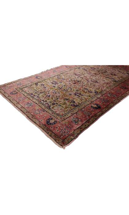 3 x 4 Vintage Pink Persian Silk Rug 78120