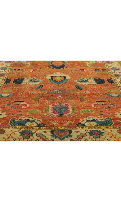 6 x 9 Contemporary Orange Oushak Rug 80356