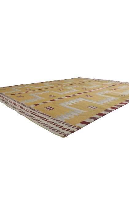 9 x 12 New Swedish Inspired Kilim Rug with Scandinavian Modern Style 30674