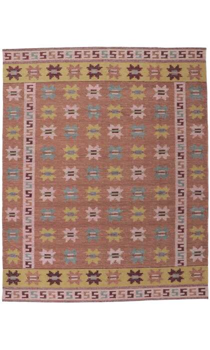 9 x 11 Scandinavian Modern Swedish Inspired Kilim Rug 30679
