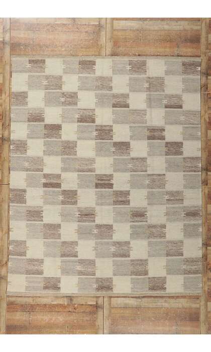 8 x 10 Scandinavian Modern Swedish Inspired Kilim Rug 30683