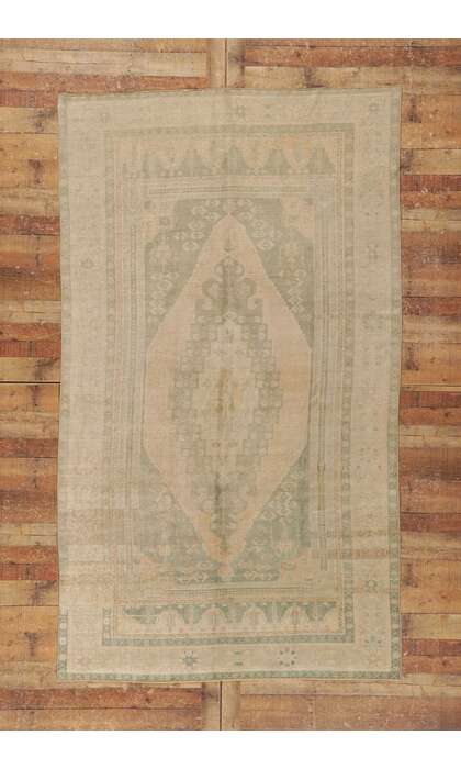 6 x 10 Vintage Turkish Oushak Rug 536866 x 10 Vintage Turkish Oushak Rug 53686