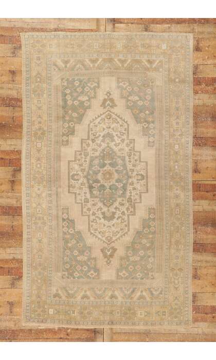 6 x 10 Vintage Turkish Oushak Rug 53687