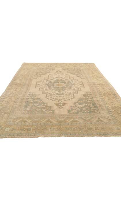 6 x 10 Vintage Turkish Oushak Rug 53687