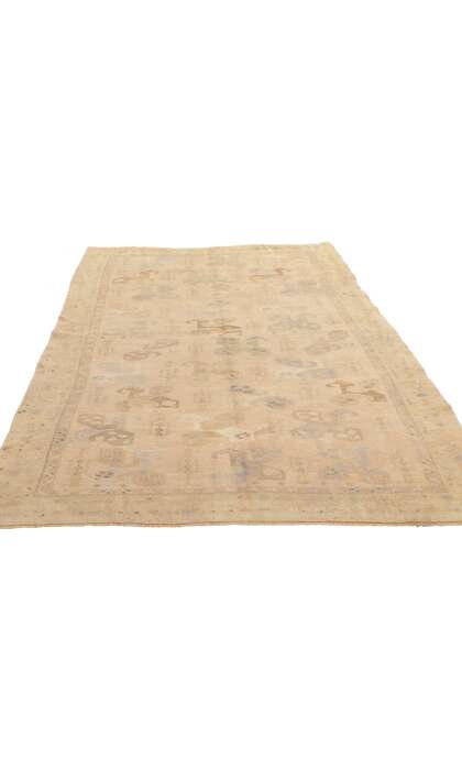 4 x 7 Vintage Turkish Oushak Rug 53689