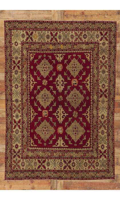 6 x 8 Vintage Turkish Oushak Rug 53695