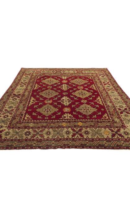 6 x 8 Vintage Turkish Oushak Rug 53695