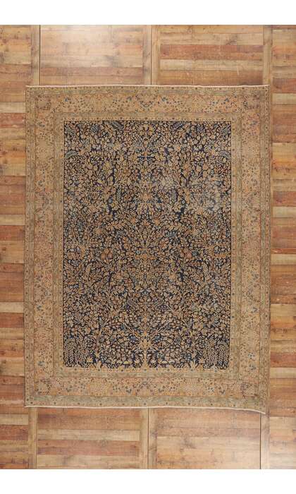 9 x 11 Antique Persian Kerman Rug 53732