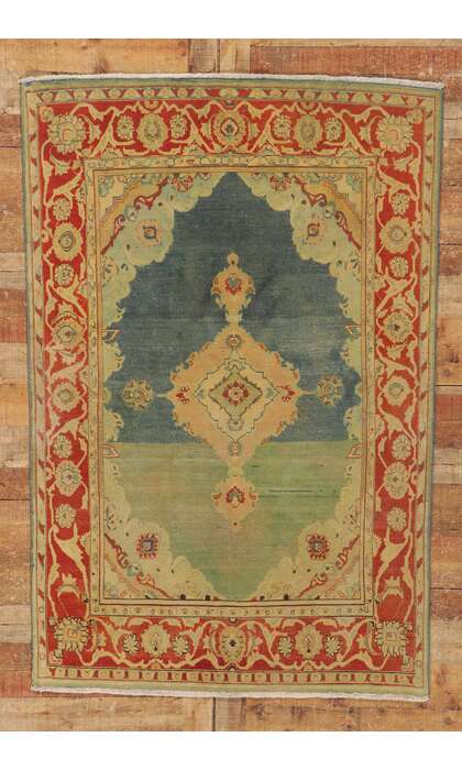 4 x 6 Vintage Persian Tabriz Rug 53733
