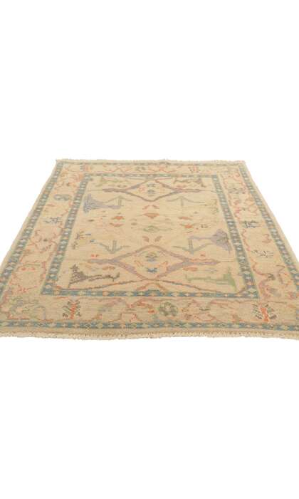 4 x 6 Colorful Oushak Rug 80683