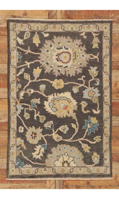 4 x 6 Earth-Tone Oushak Rug 80688