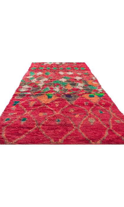 5 x 11 Vintage Red Boujad Moroccan Rug 21294