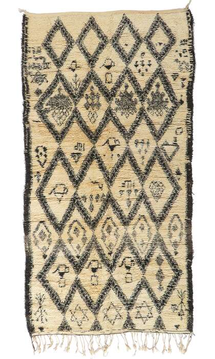 6 x 11 Vintage Moroccan Beni Ourain Rug 21357