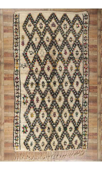 6 x 12 Vintage Moroccan Beni Ourain Rug 21375