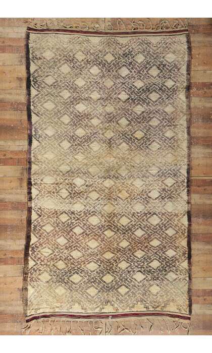6 x 10 Vintage Moroccan Beni Ourain Rug 21397