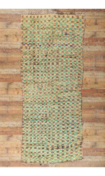 4 x 10 Vintage Boujad Moroccan Rag Rug 21496